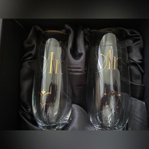 Mr & Mrs Champagne Glasses